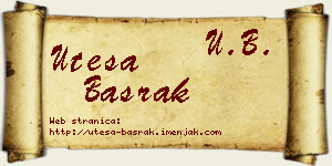 Uteša Basrak vizit kartica